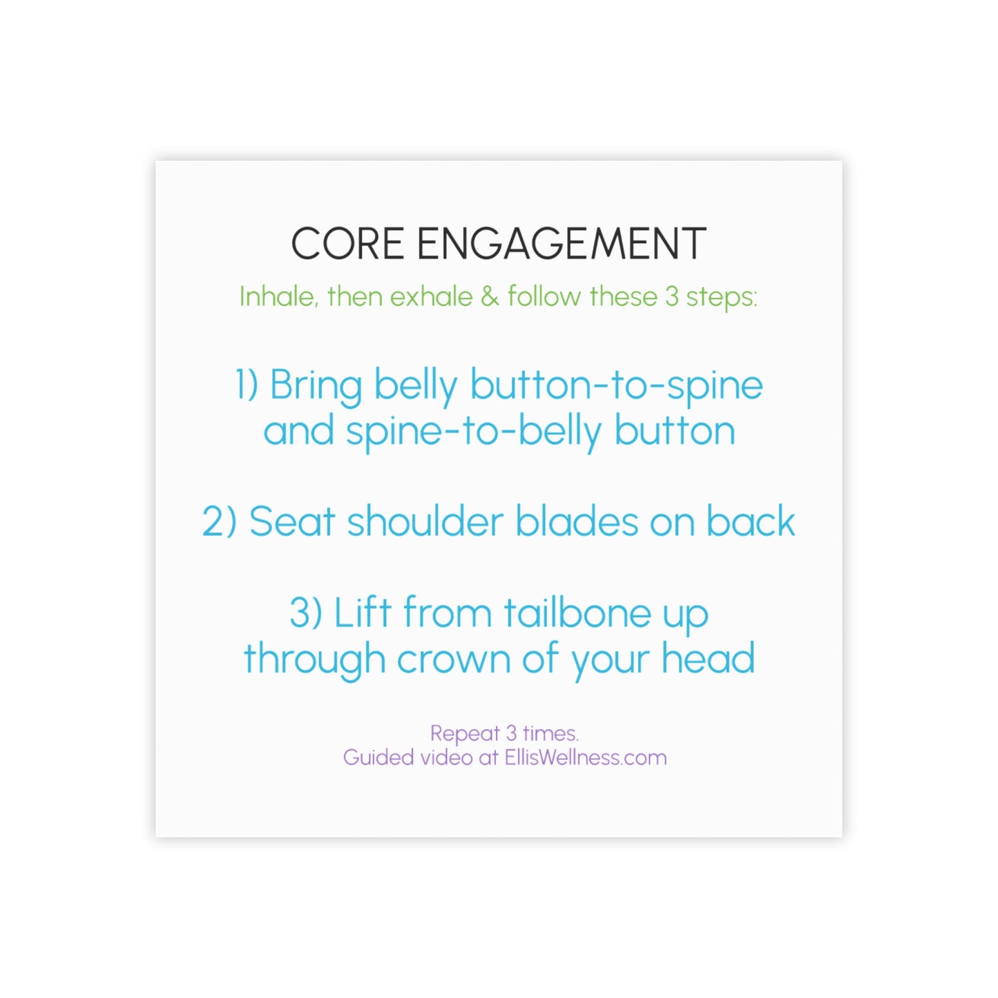 3-Step Core Engagement Reminder