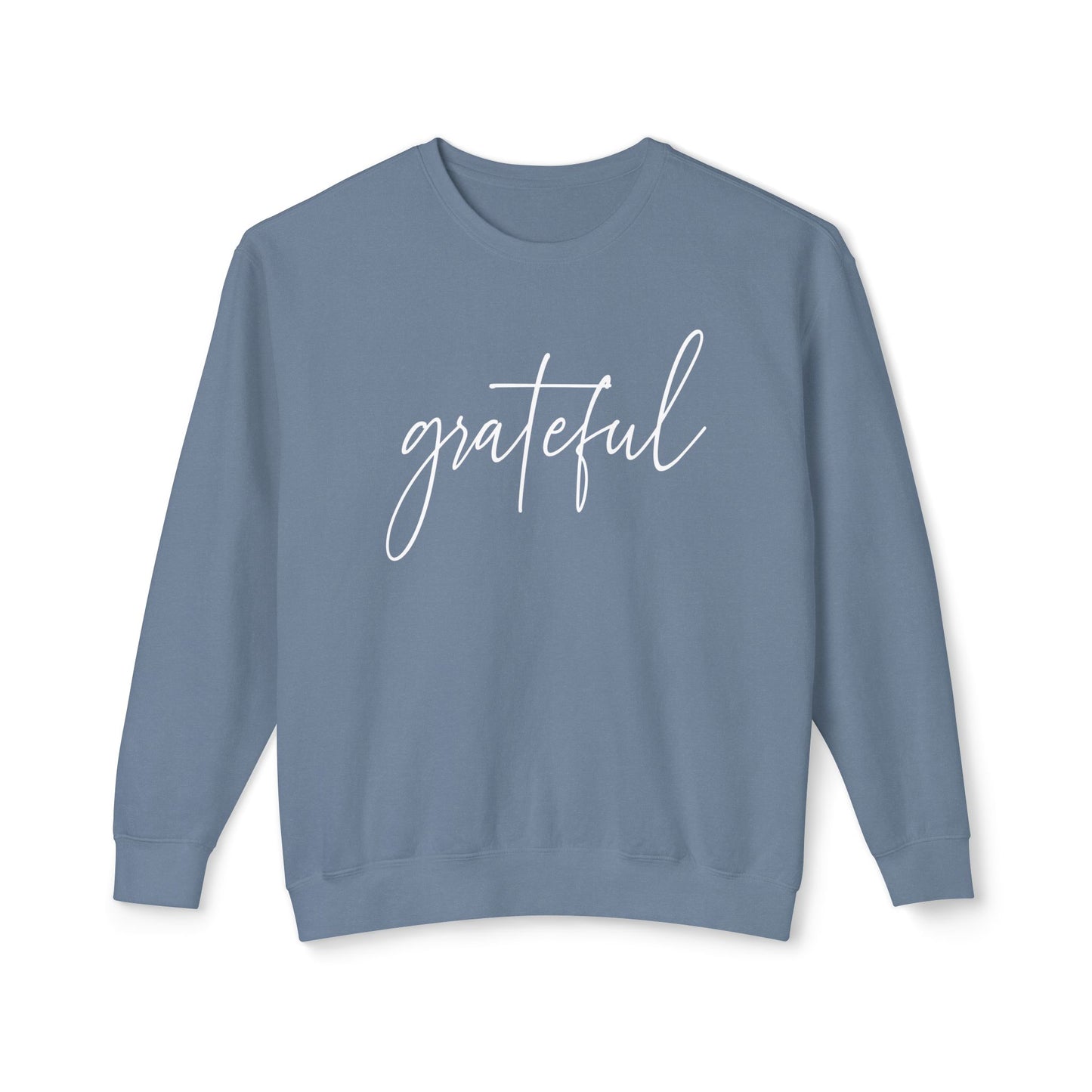 Grateful 100% Cotton Lightweight Crewneck Sweatshirt