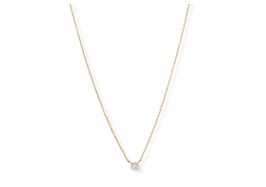 Classic Solitaire Necklace