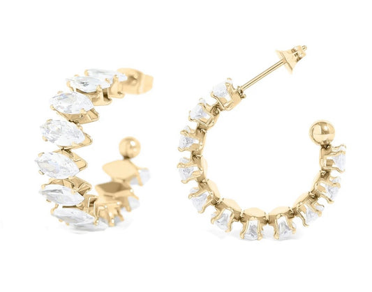 Marquis Hoop Earrings